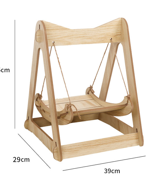 Load image into Gallery viewer, Cat Hammock, Pet Bed, Solid Wood Fancy Swing Chair, 2 In 1 Chair And Hammocks, Cat Furniture Gift For Your Small To Medium Size Cat And Dog
