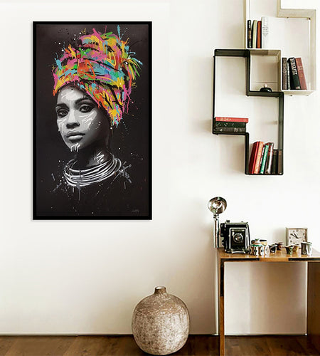 Turban African woman canvas painting