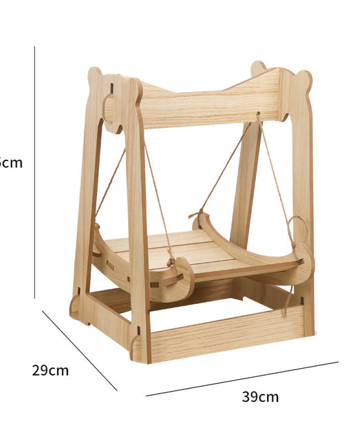 Load image into Gallery viewer, Cat Hammock, Pet Bed, Solid Wood Fancy Swing Chair, 2 In 1 Chair And Hammocks, Cat Furniture Gift For Your Small To Medium Size Cat And Dog
