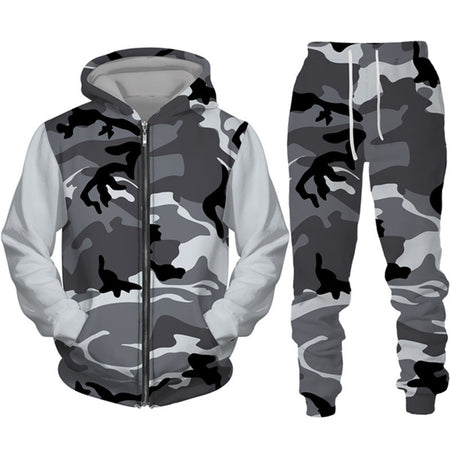 Outdoor Hooded Jacket Sportswear Two-piece Set