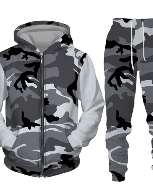 Load image into Gallery viewer, Outdoor Hooded Jacket Sportswear Two-piece Set

