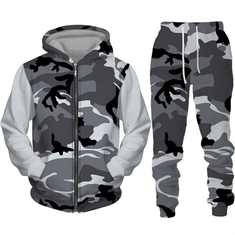 Outdoor Hooded Jacket Sportswear Two-piece Set