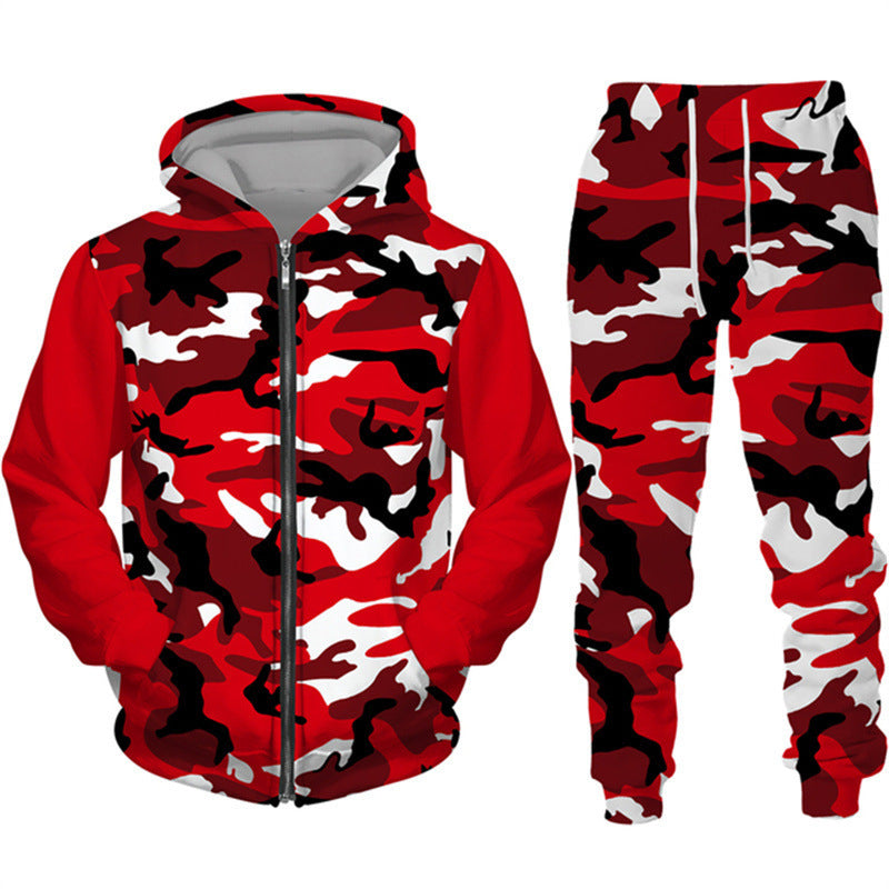 Outdoor Hooded Jacket Sportswear Two-piece Set