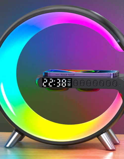 Load image into Gallery viewer, Intelligent Atmosphere Lamp Bluetooth Speaker Wireless Charger Bedside Lamp Sunrise Wake-up Lamp Polar Lamp Alarm Clock
