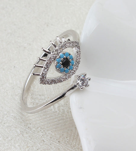 Evil Eye Diamond Rings