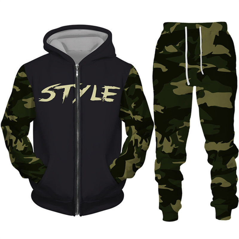 Outdoor Hooded Jacket Sportswear Two-piece Set