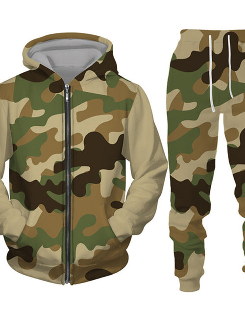 Load image into Gallery viewer, Outdoor Hooded Jacket Sportswear Two-piece Set
