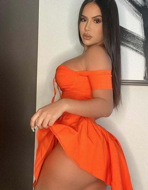 Load image into Gallery viewer, Sexy Off Shoulder Lace Up Bandage Mini Dresses
