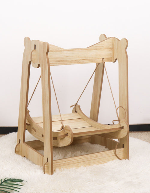 Load image into Gallery viewer, Cat Hammock, Pet Bed, Solid Wood Fancy Swing Chair, 2 In 1 Chair And Hammocks, Cat Furniture Gift For Your Small To Medium Size Cat And Dog
