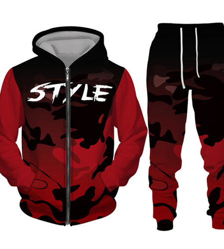 Outdoor Hooded Jacket Sportswear Two-piece Set