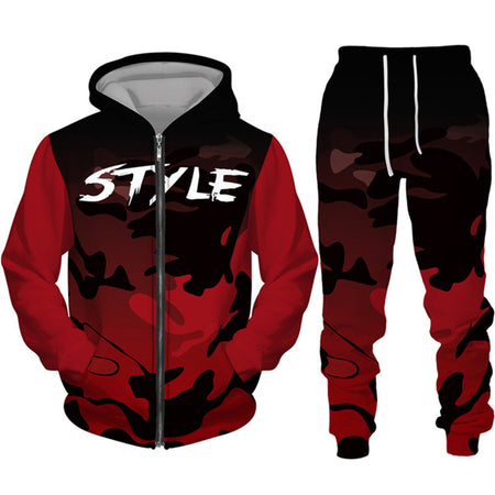 Outdoor Hooded Jacket Sportswear Two-piece Set