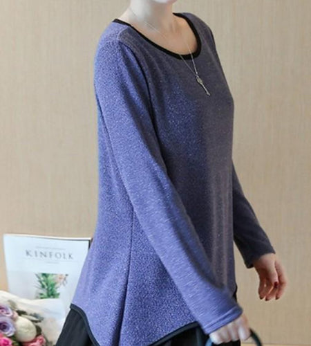 Womens Long Sleeve Layered Top